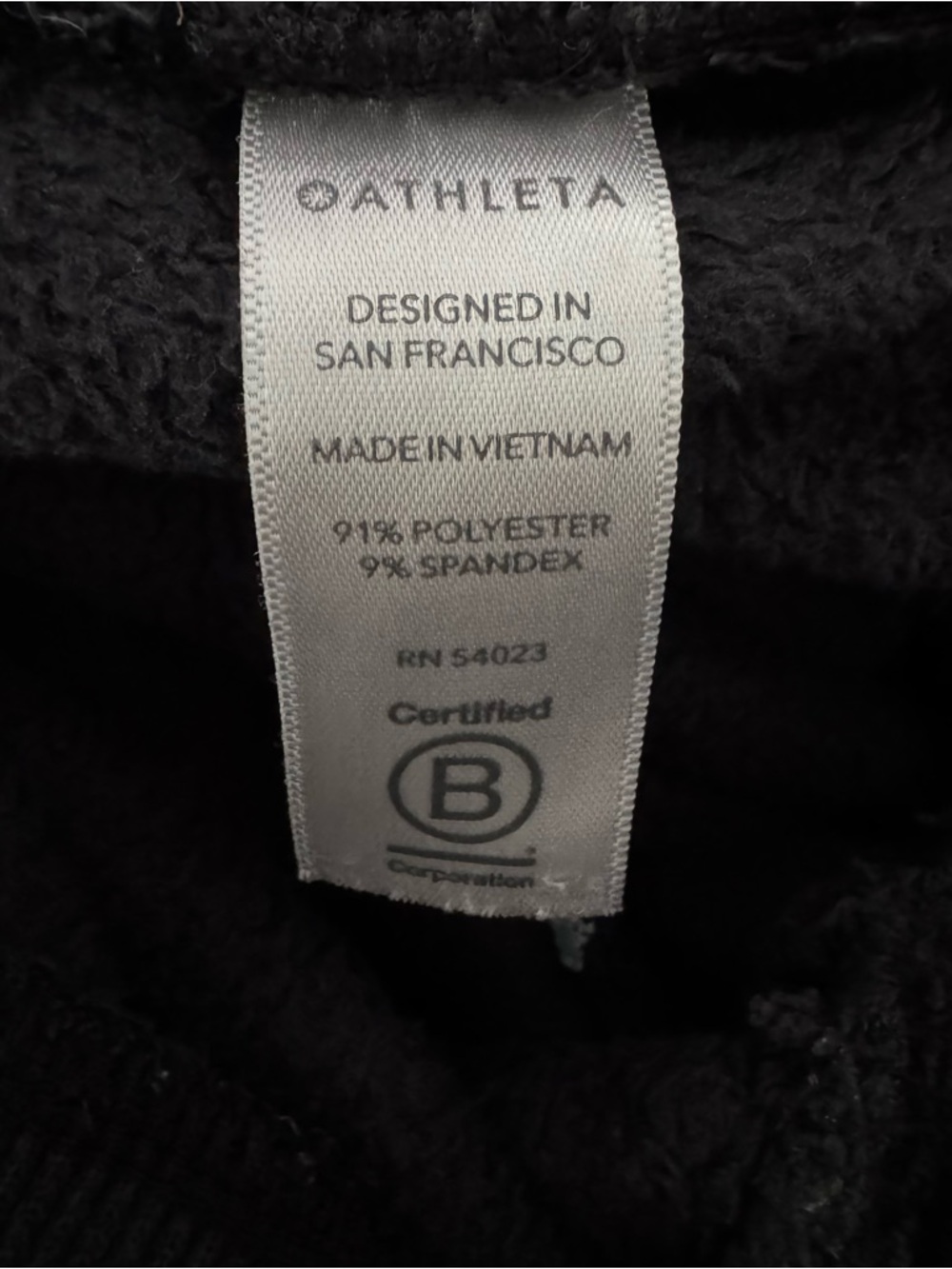 Athleta Revive Cozy Karma Jogger Pants Black Velour Plush Lounge Women’s MT Tall - Picture 7 of 8